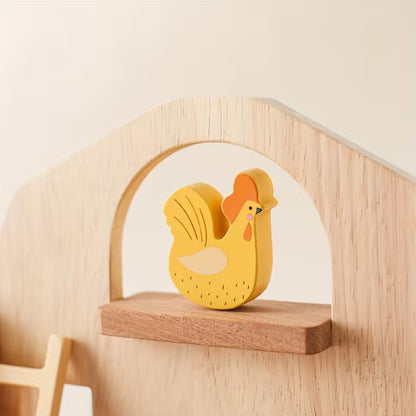 DRVENI KOFER - MONTESSORI FARMA SET