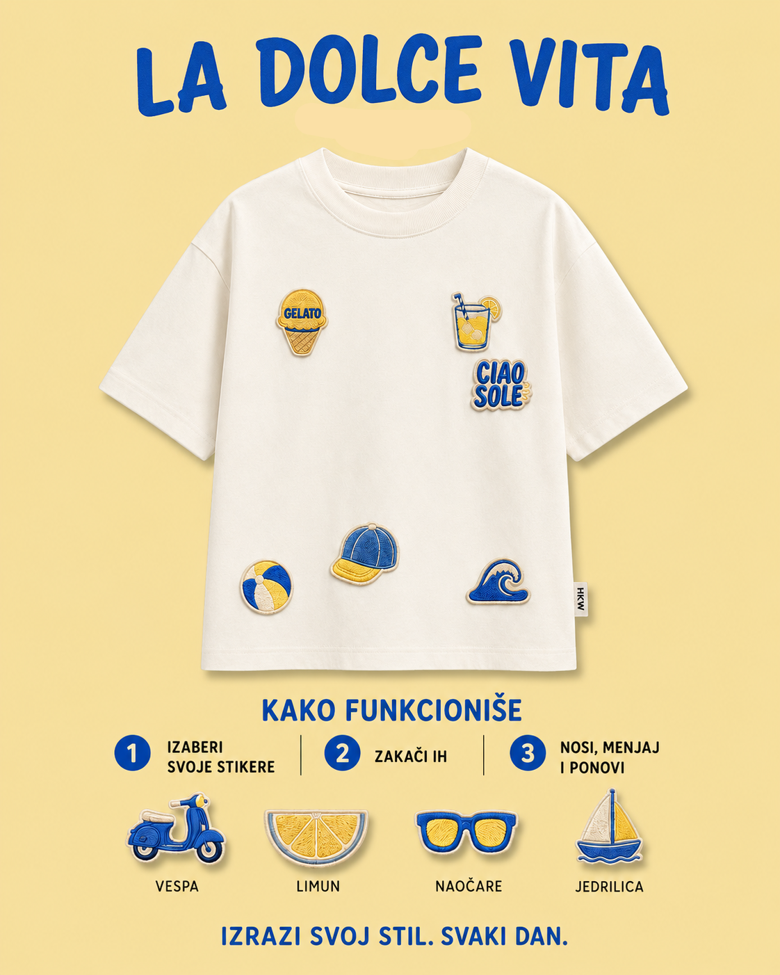 MAJICA SA STIKERIMA -  La Dolce Vita Boys Edition