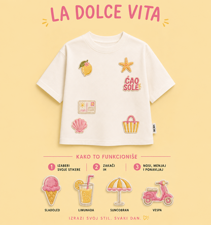 MAJICA SA STIKERIMA -  La Dolce Vita Girls Edition