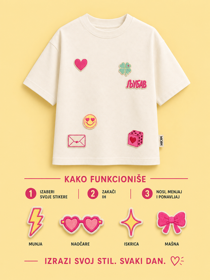 MAJICA SA STIKERIMA - More Amore Girls Edition