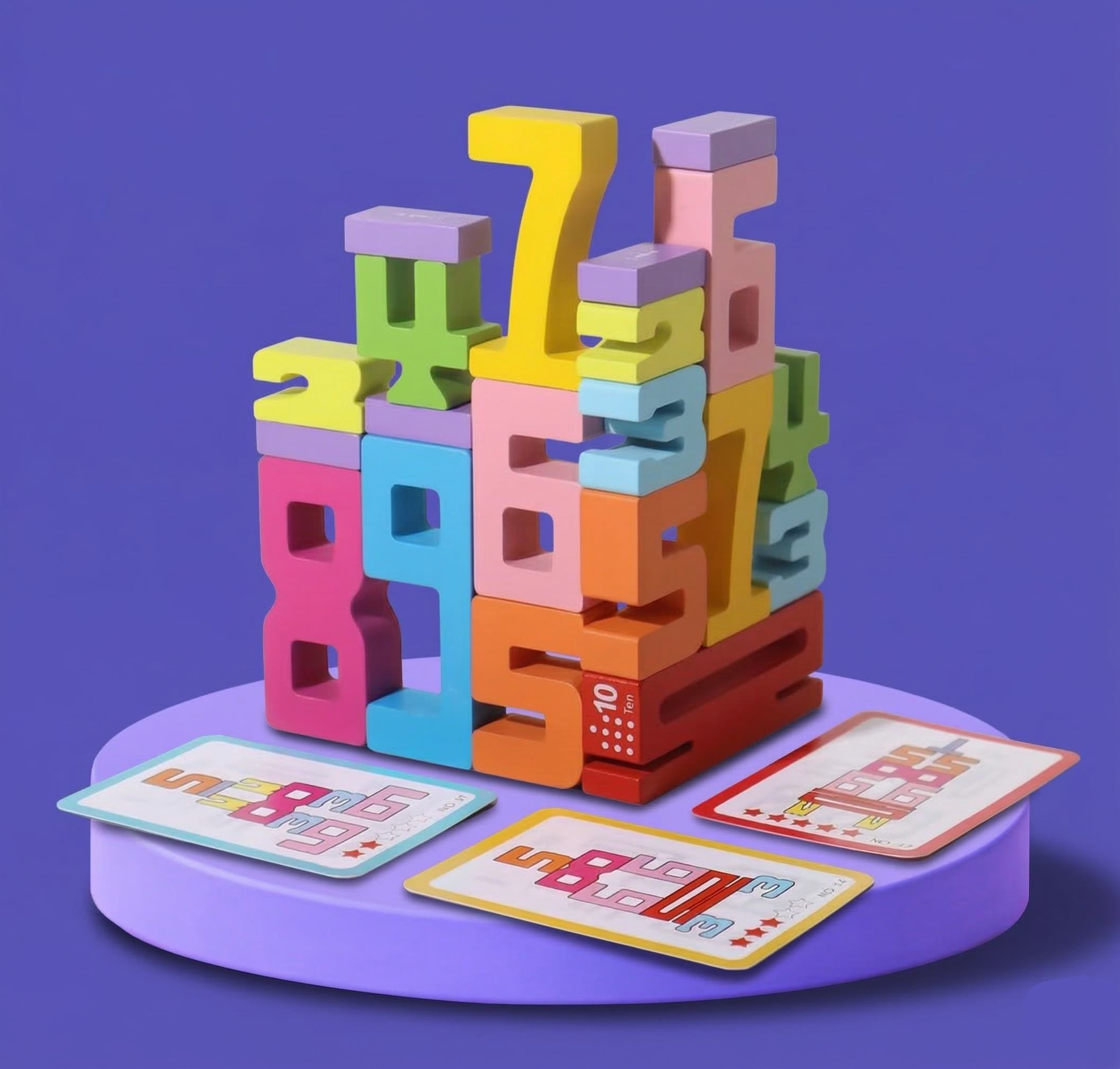 MONTESSORI DRVENI SET SA BROJEVIMA I IZAZOVIMA